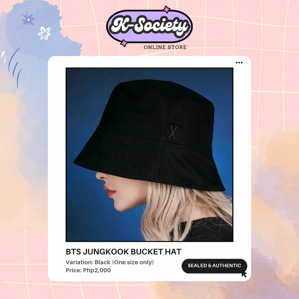 BTS Jungkook Stud Fit Drop Bucket Hat (On-Hand)