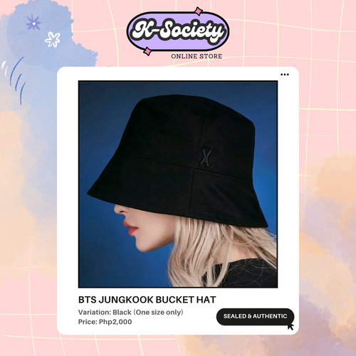BTS Jungkook Stud Fit Drop Bucket Hat (On-Hand)