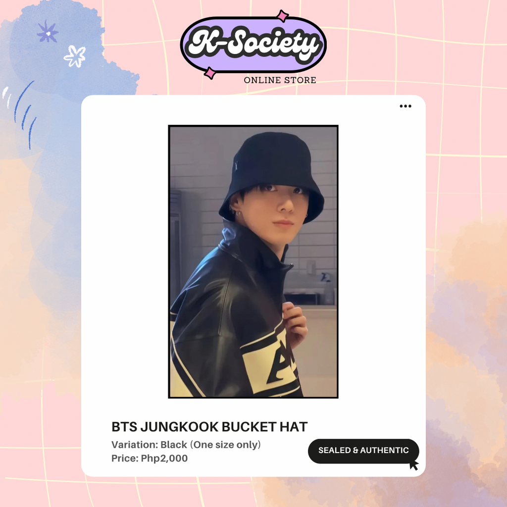 BTS Jungkook Stud Fit Drop Bucket Hat (On-Hand)