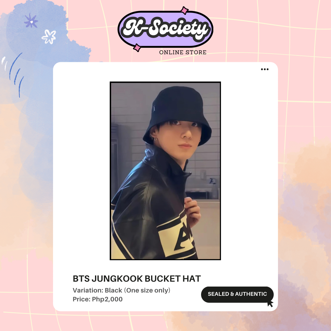 BTS Jungkook Stud Fit Drop Bucket Hat (On-Hand)